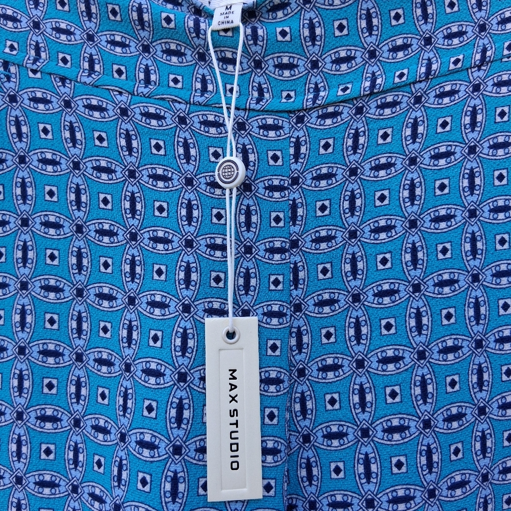 Max Studio Blue Patterned Pantsuit - image 3